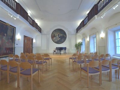 Der Rottmayr-Saal im Alten Rathaus von Laufen, Rottmayrstraße 16, 2. Stock - Foto © s.kellerer