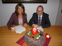 Telekom-Regionalmanagerin Bettina Rehrl-Gschirr, Erster Bürgermeister Hans Feil