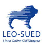 Logo der LEsen Online SUEDbayern mit stilisiertem Löwen